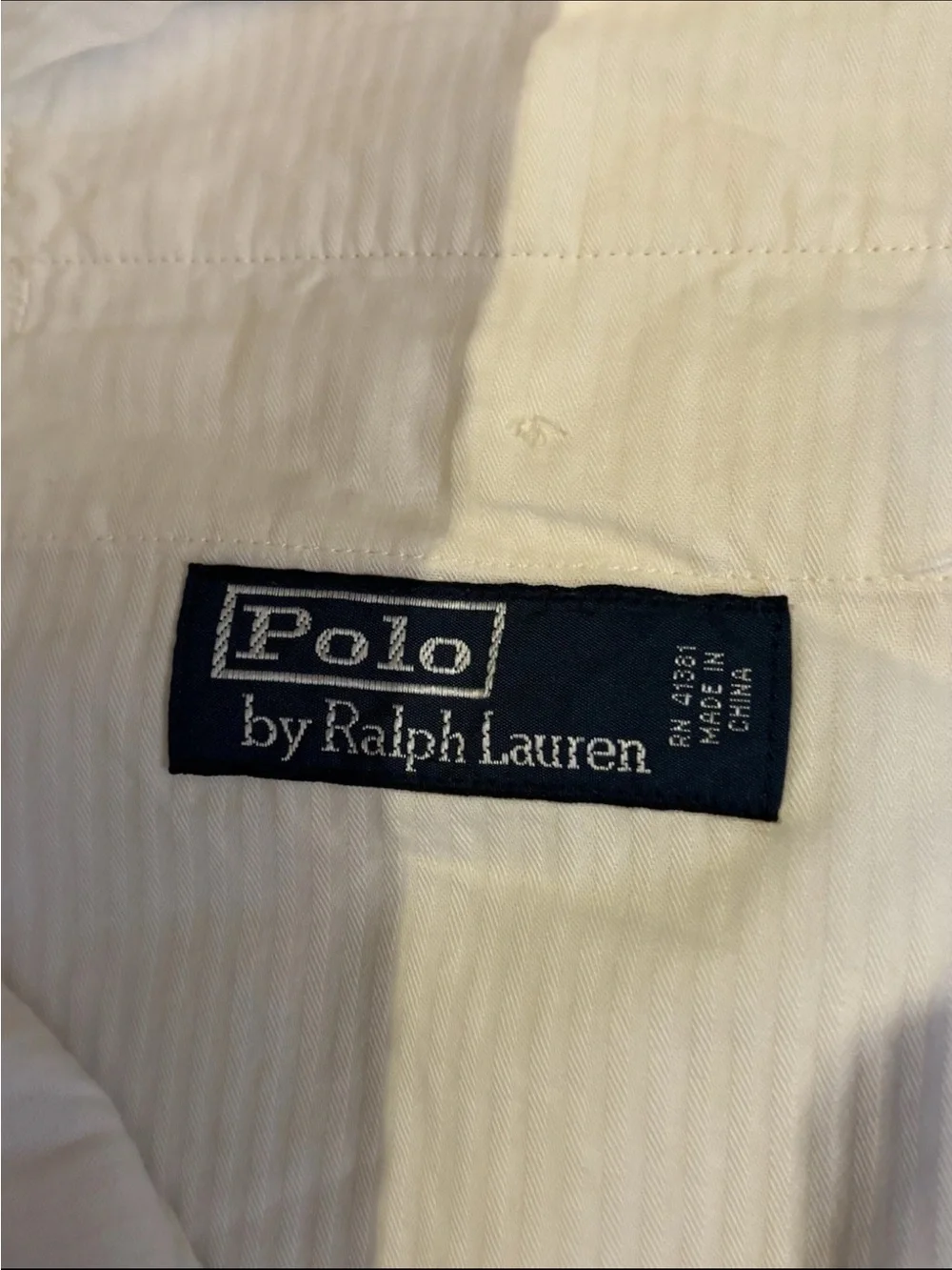 Polo Ralph Lauren Linen Silk Pants Mens 44x30 White Flat Front Resort